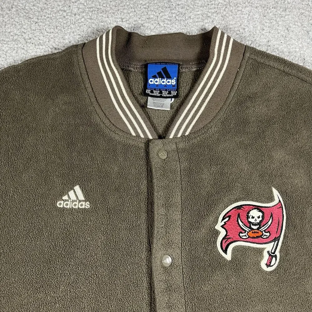 Tampa Bay Buccaneers Jacket Mens 2XL Adidas NFL Football Team VTG Bomber Snap - Picture 11 of 16